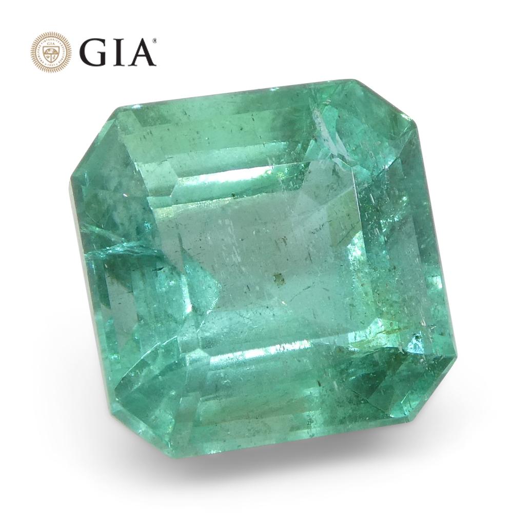 4.01ct Octagonal/Emerald Cut Green Emerald GIA Certified Zambia For Sale 4
