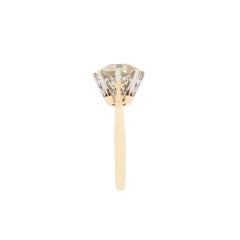 4.01ct Old European Cut Diamond 18ct Gold and Platinum Antique Engagement Ring