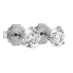 4.02 Carat Natural Mined Round Diamond EGL Certified Stud 14K White Gold Earring