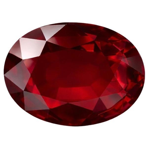 4,02 Karat Roter Saphir im Ovalschliff im Angebot