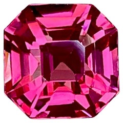 4.02 carats Pinkish Red Garnet Asscher Cut Natural African Gemstone