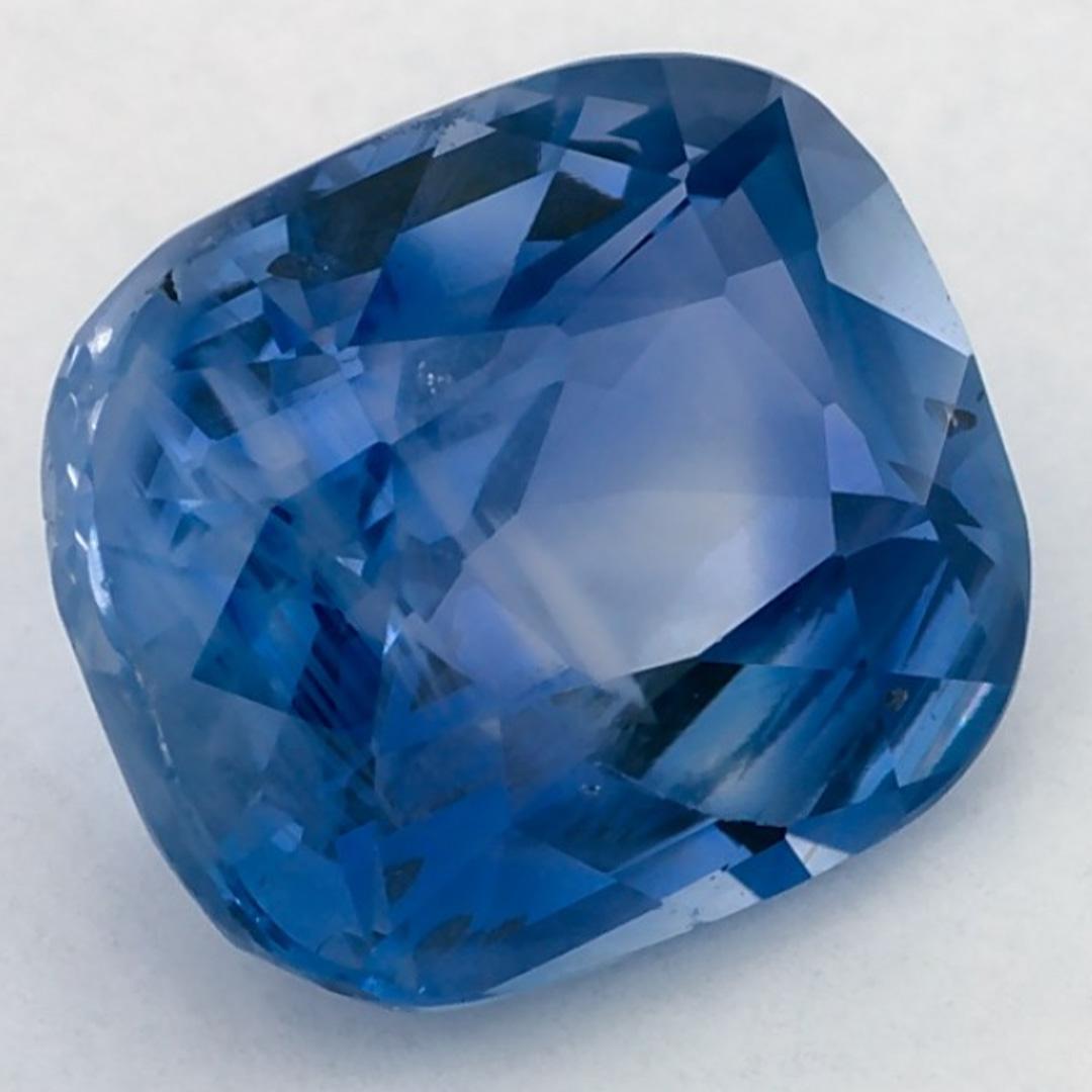 4.02 Karat Blauer Saphir Cushion Loser Edelstein (Kissenschliff) im Angebot
