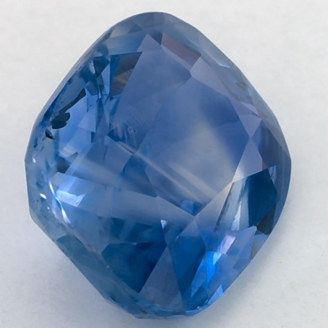 4.02 Karat Blauer Saphir Cushion Loser Edelstein im Angebot 2