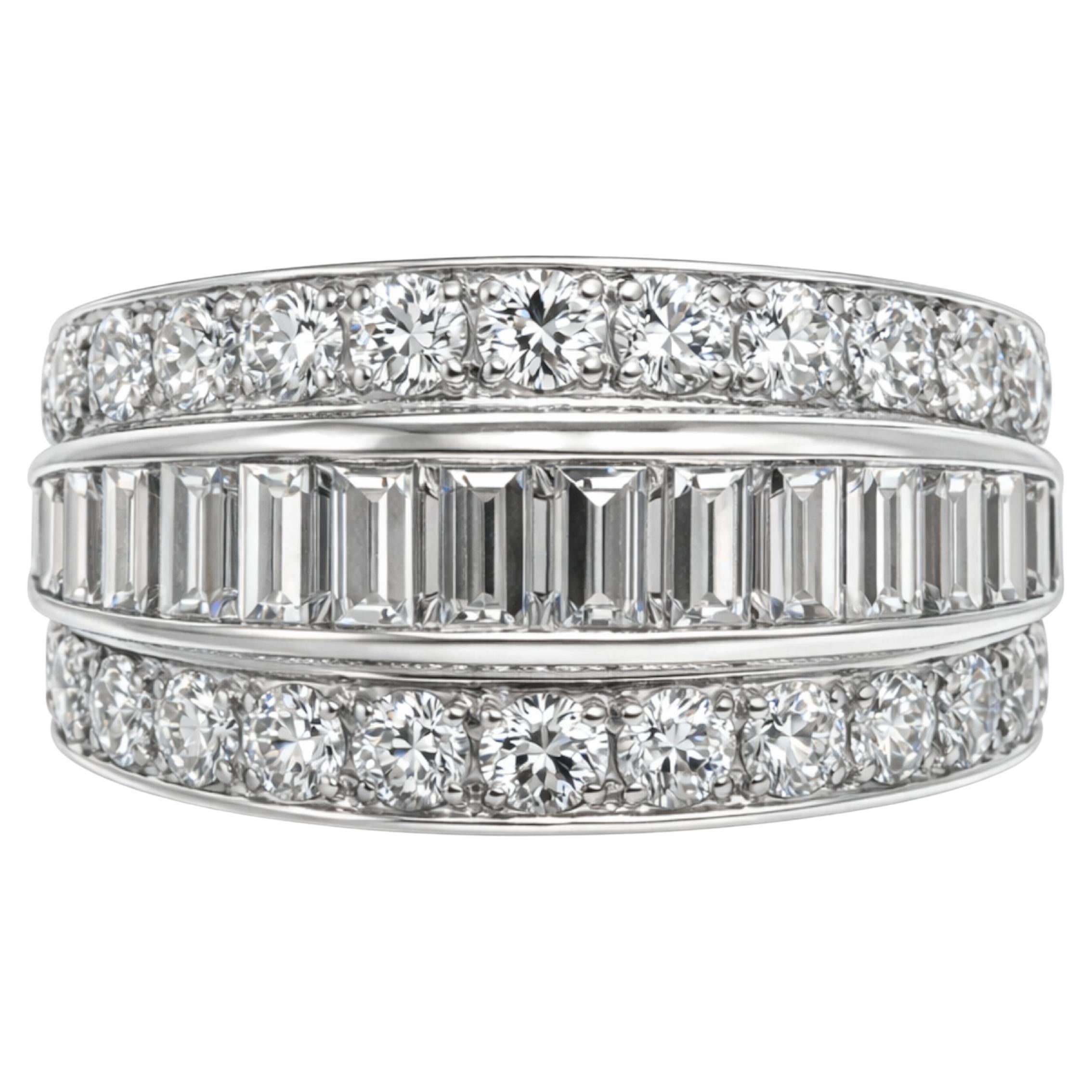 4.02 Ct. Vintage 1950s Platinum Diamond Eternity Band Ring