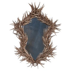 Shield Mule Deer Antler Wall Mirror by The Peak Antler