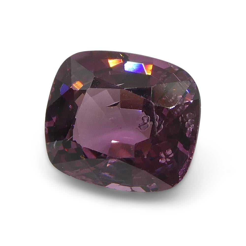 Taglio cuscino Spinello rosa-violaceo rettangolare a cuscino da 4,02ct dalla Birmania in vendita