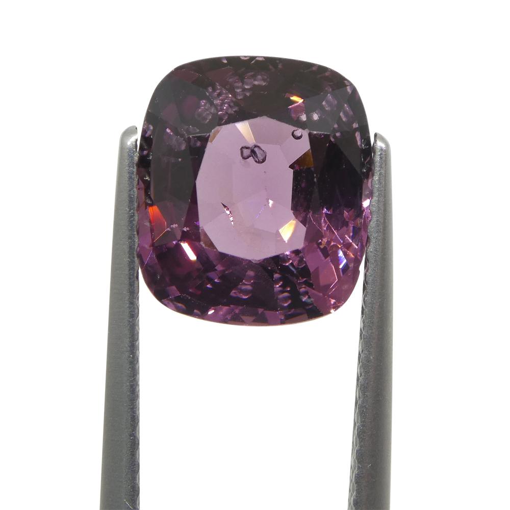 Spinello rosa-violaceo rettangolare a cuscino da 4,02ct dalla Birmania in vendita 4