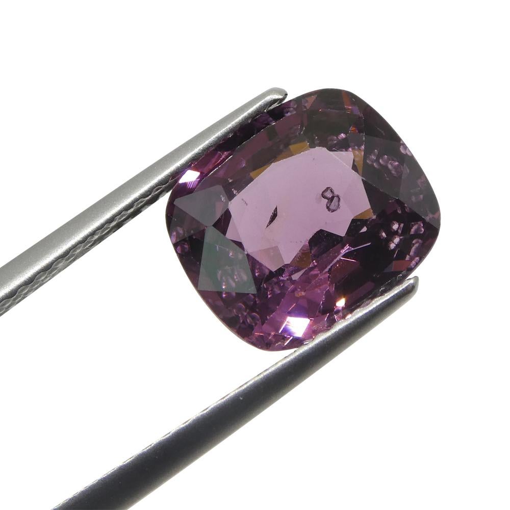 Spinello rosa-violaceo rettangolare a cuscino da 4,02ct dalla Birmania in vendita 5