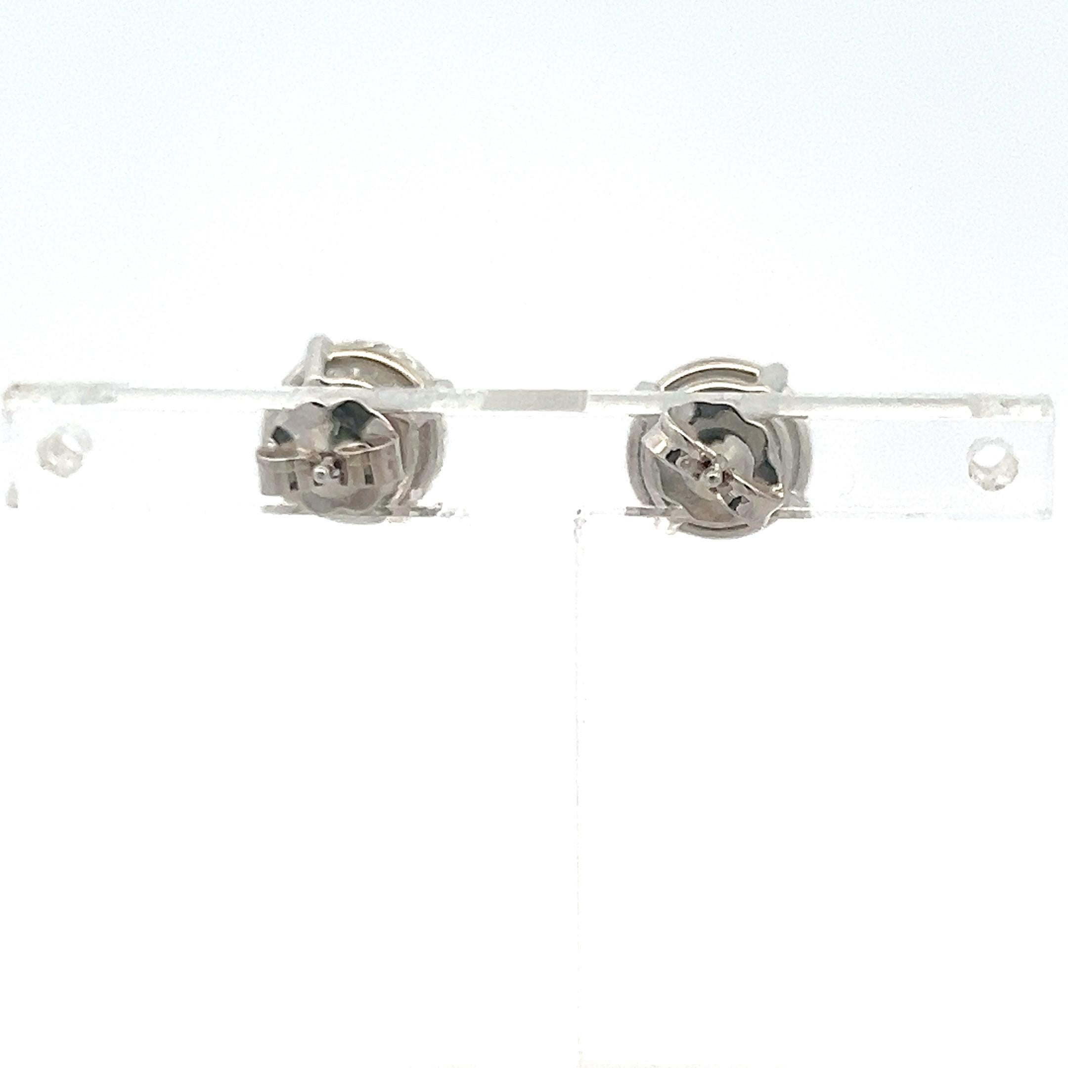 Taglio rotondo Orecchini con diamante tondo brillante 4,02ct I-I2/I1 in oro bianco 14K con GIA in vendita