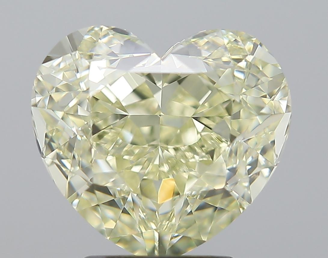 Modern 4.03 Carat Fancy Yellow Diamond Heart Shape GIA Certified VVS1 Engagement Ring For Sale