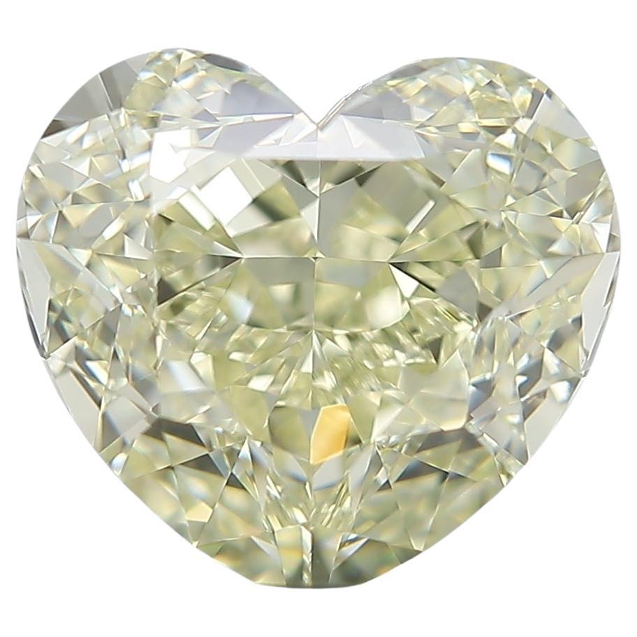 4.03 Carat Fancy Yellow Diamond Heart Shape GIA Certified VVS1 Engagement Ring