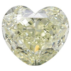 Anello di fidanzamento da 4,03 carati con diamante giallo fantasia a forma di cuore certificato GIA VVS1