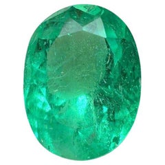 4,03 carati di smeraldo colombiano verde puro con taglio ovale - gemma di nascita di maggio