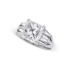 4.03 Carat Round Brilliant Statement Brilliant White 14K White Gold Diamond Ring