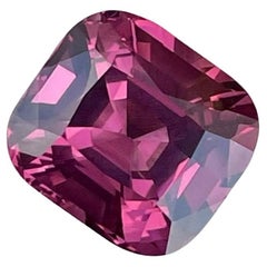 4.03 Carats Purplish Pink Burmese Spinel Cushion Cut Natural Gemstone