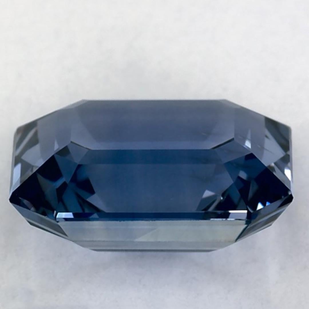 Pierre précieuse taille octogonale saphir bleu 4.03 carat Neuf - En vente à Fort Lee, NJ