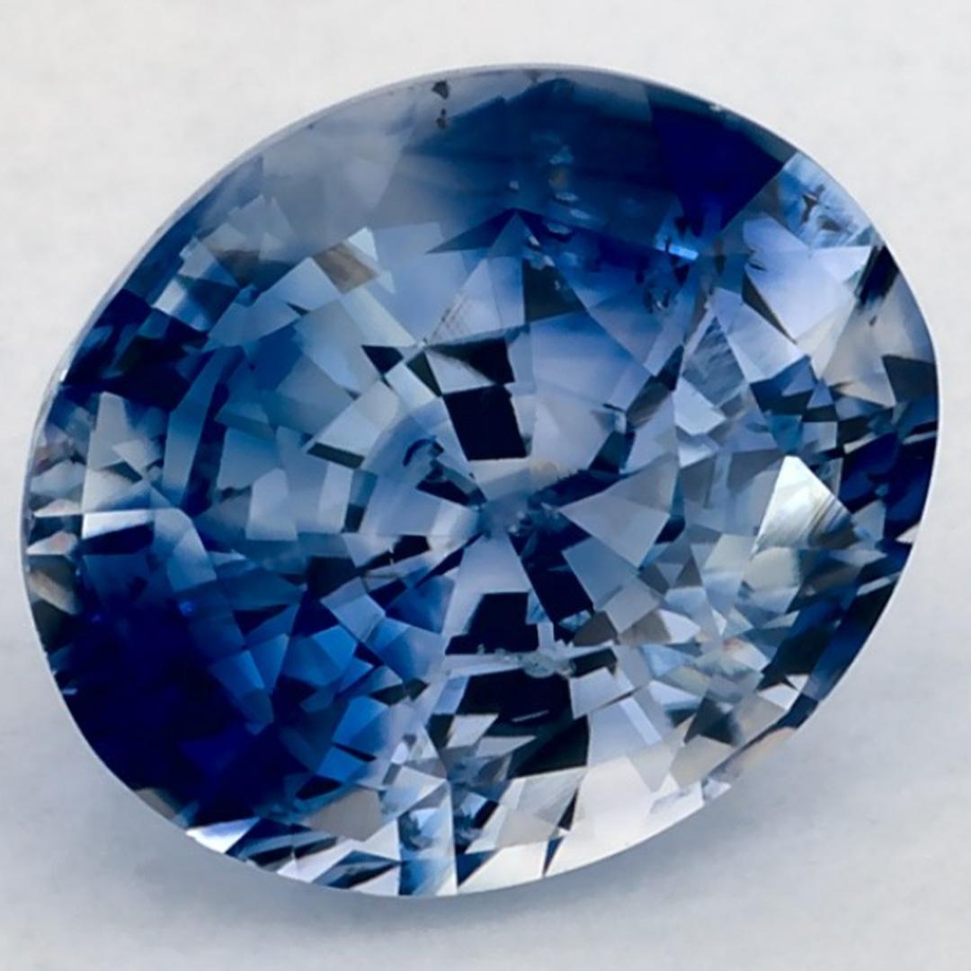 4.03 Ct Blue Sapphire Oval Loose Gemstone For Sale