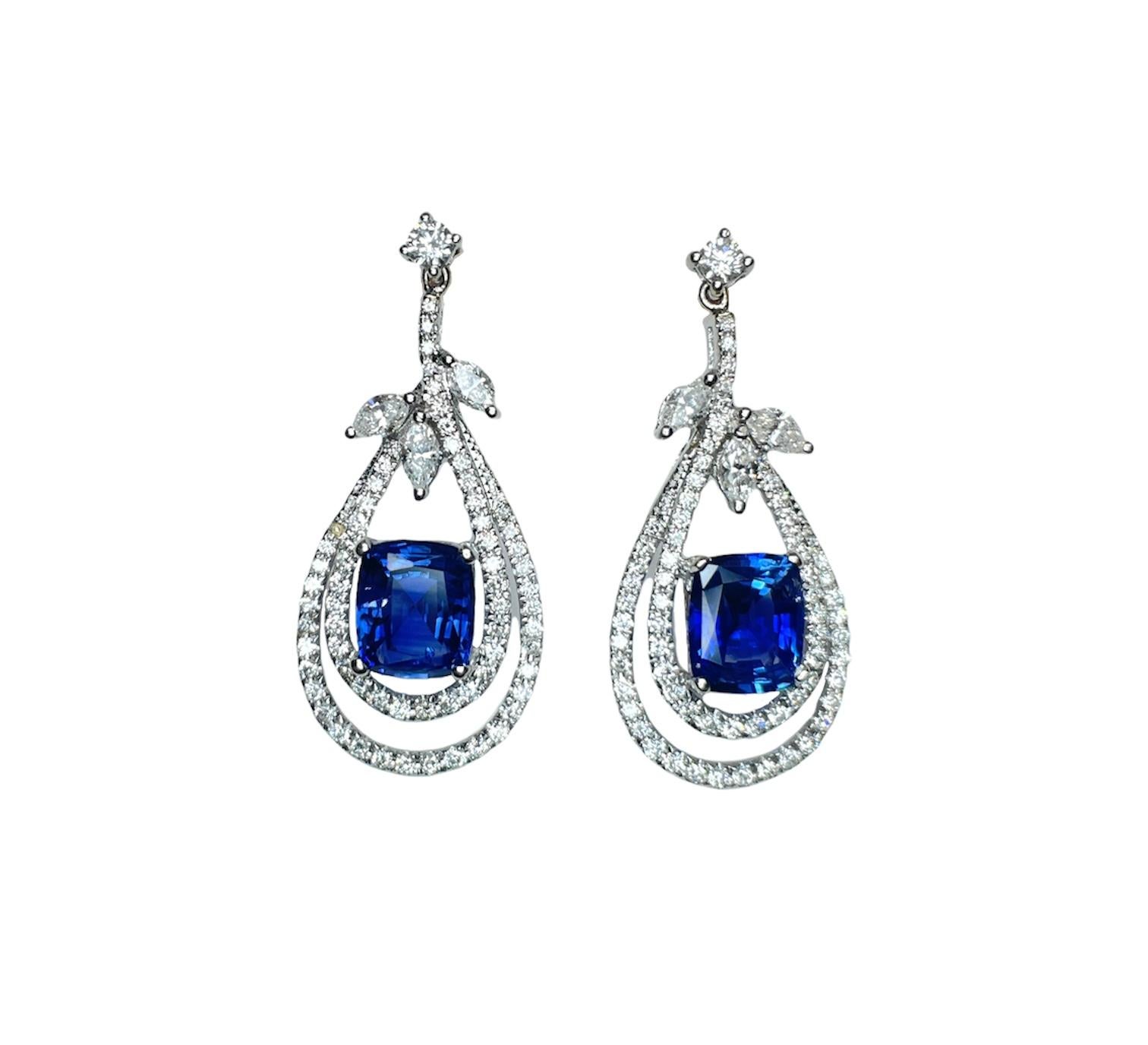 natural blue diamond earrings