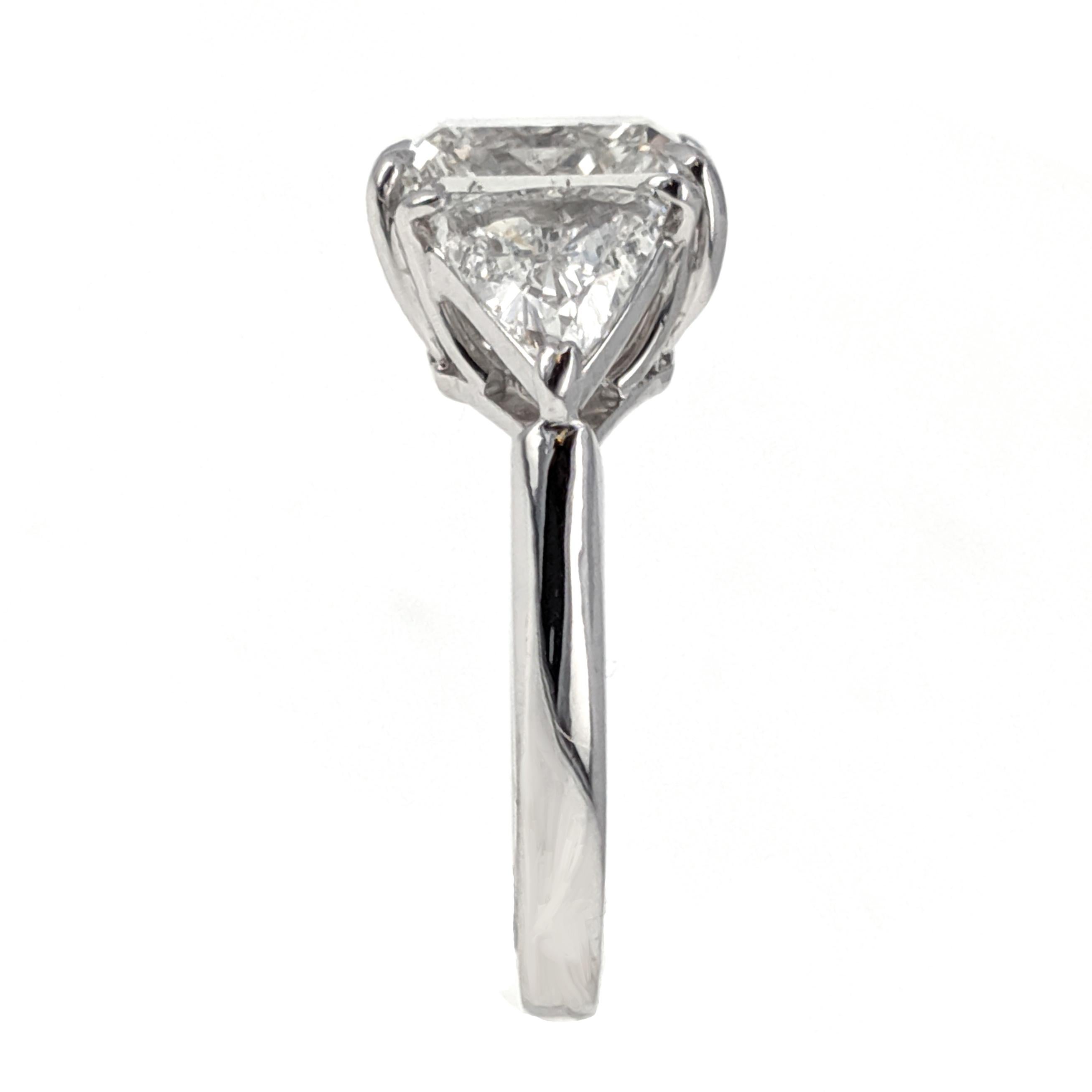 4.03 Carat Radiant Cut Diamond Ring GIA I SI1 4