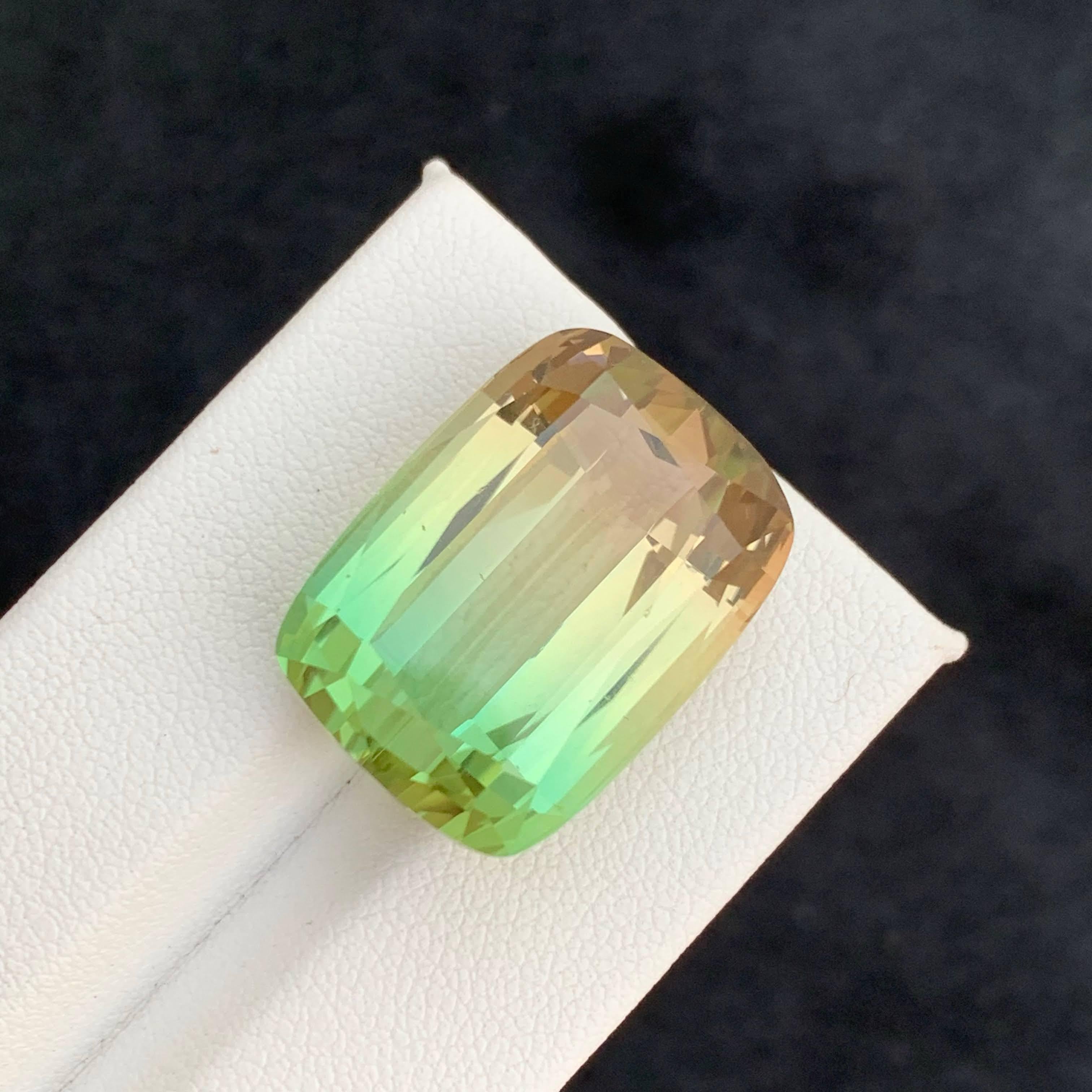 40.35 Carat Natural Loose Bi Color Tourmaline Stone Cushion Cut Afghan Gemstone (pierre précieuse afghane) en vente 5