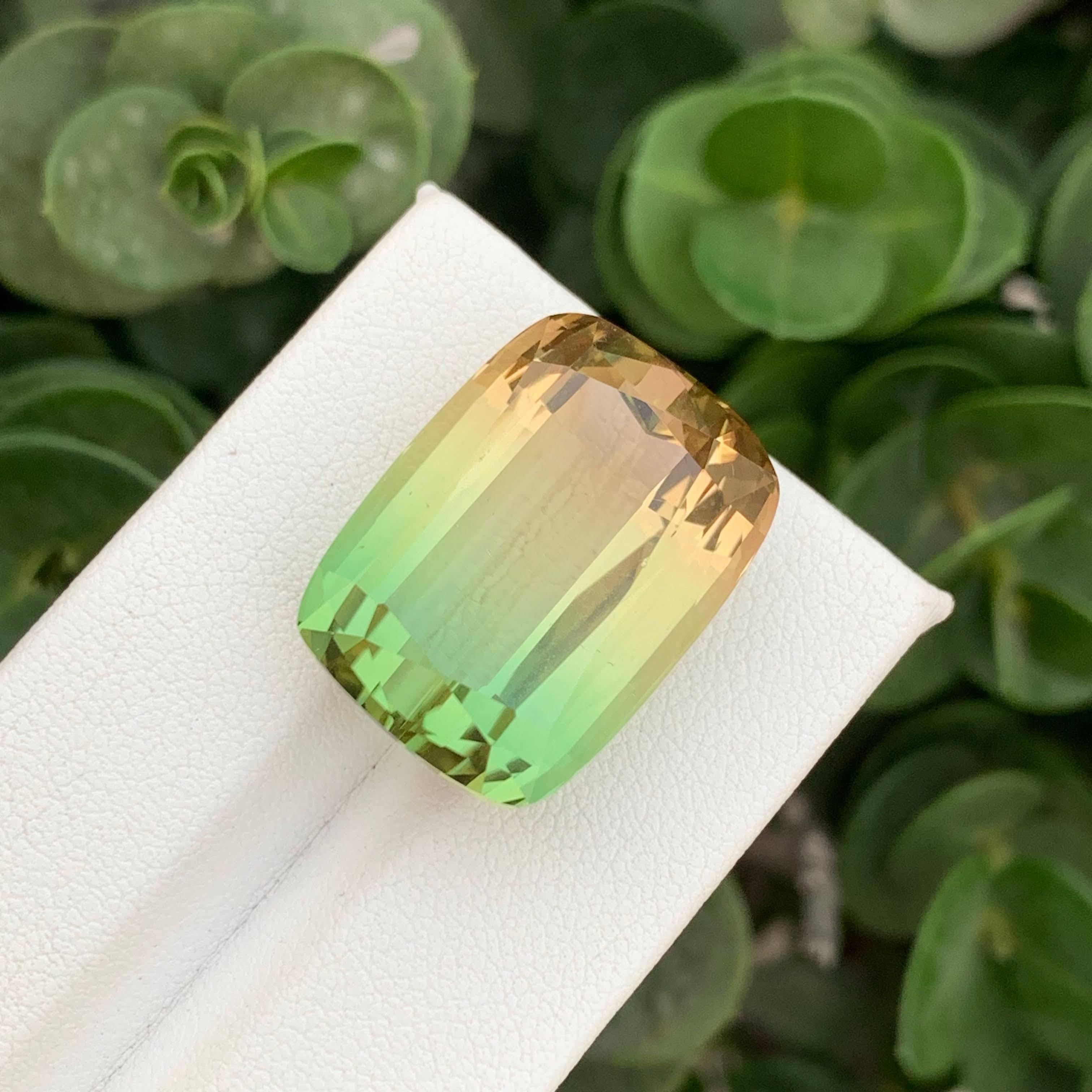 Moderne 40.35 Carat Natural Loose Bi Color Tourmaline Stone Cushion Cut Afghan Gemstone (pierre précieuse afghane) en vente