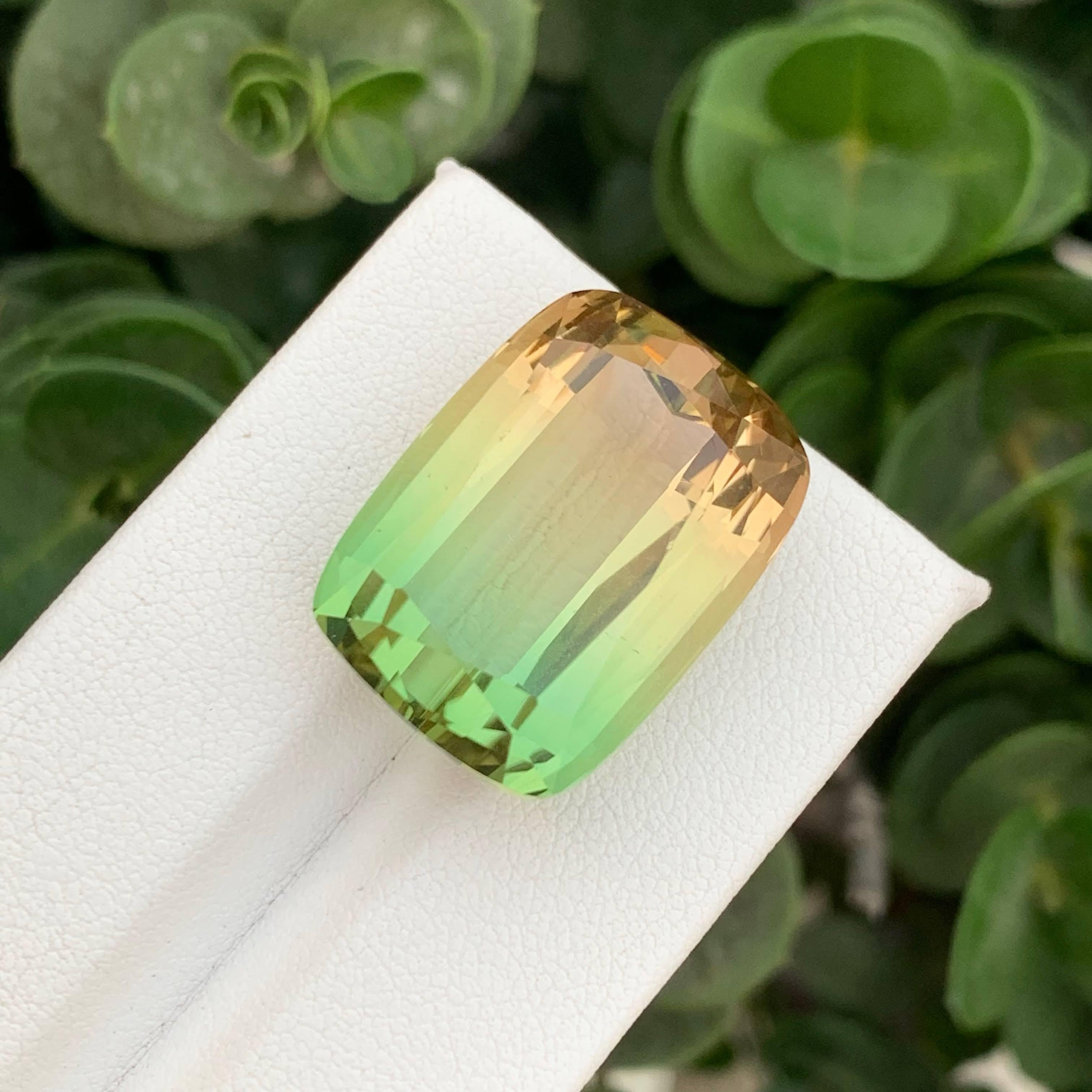 Taille coussin 40.35 Carat Natural Loose Bi Color Tourmaline Stone Cushion Cut Afghan Gemstone (pierre précieuse afghane) en vente