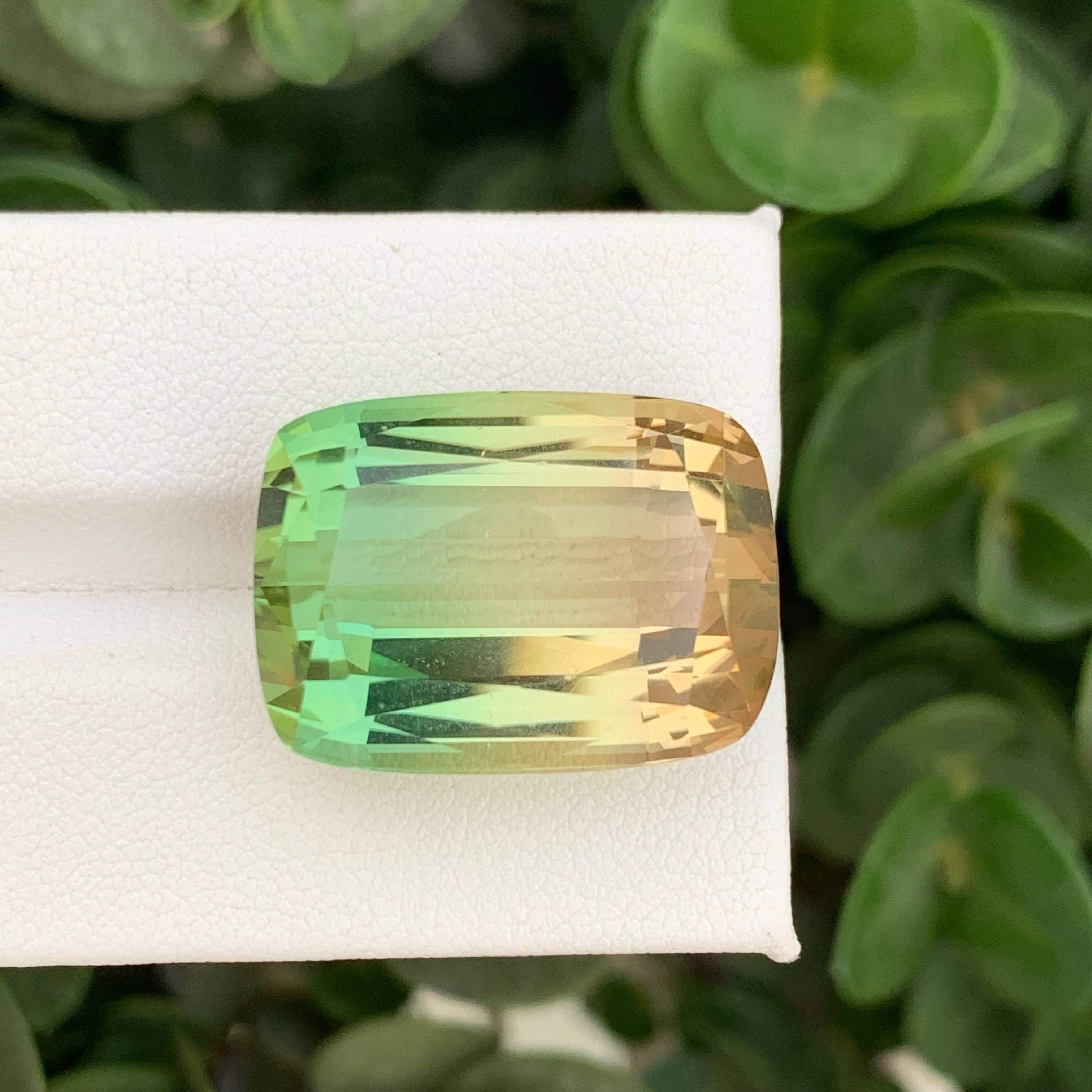 40.35 Carat Natural Loose Bi Color Tourmaline Stone Cushion Cut Afghan Gemstone (pierre précieuse afghane) en vente 1