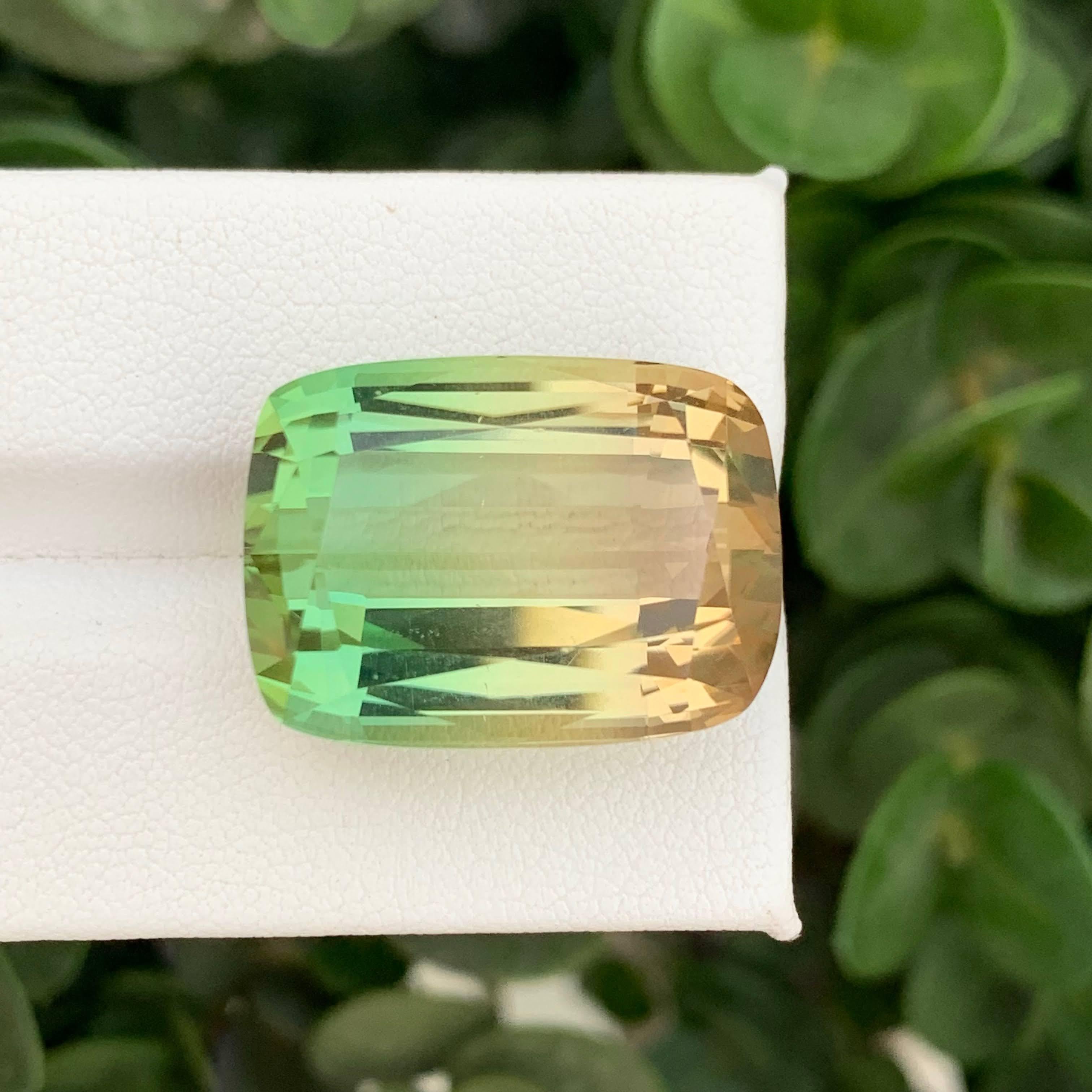 40.35 Carat Natural Loose Bi Color Tourmaline Stone Cushion Cut Afghan Gemstone (pierre précieuse afghane) en vente 2