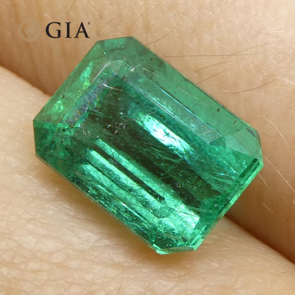 Achteckiger 4,03 Karat grüner Smaragd im Smaragdschliff GIA zertifiziert Zambia (F2) im Angebot 9