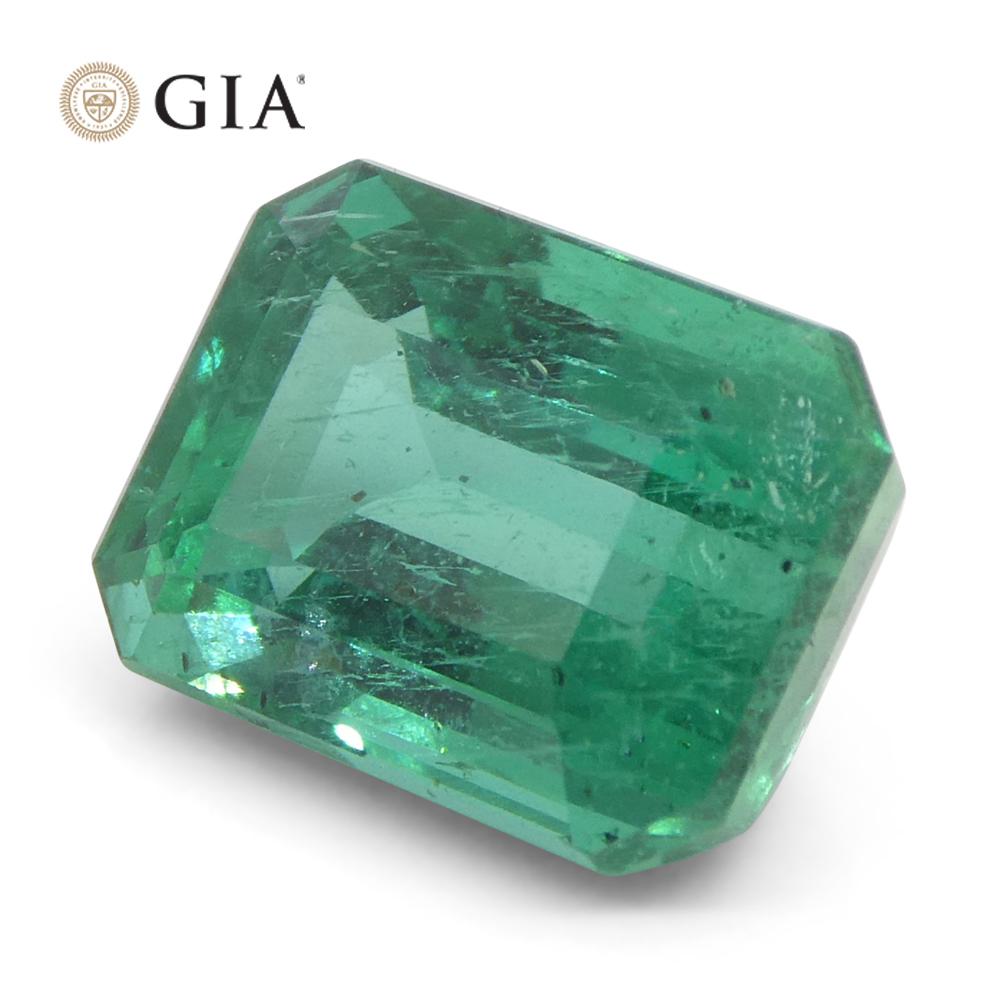 Achteckiger 4,03 Karat grüner Smaragd im Smaragdschliff GIA zertifiziert Zambia (F2) im Angebot 5