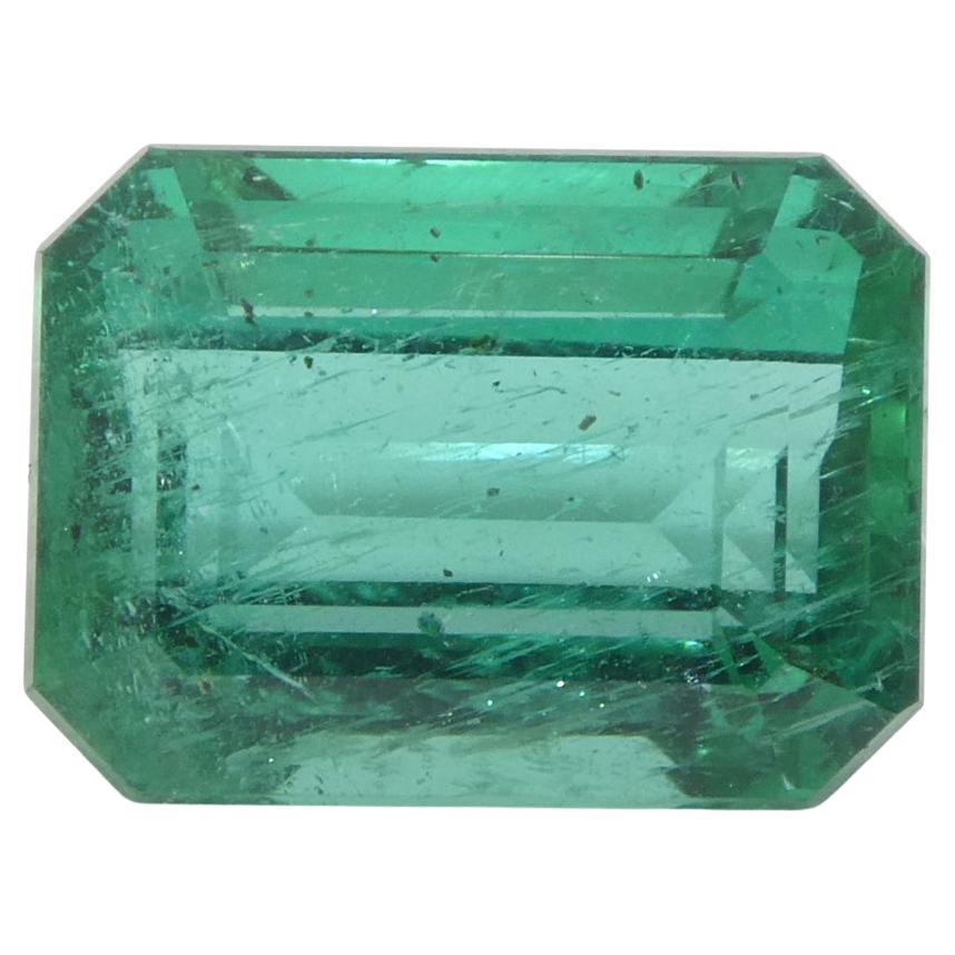 4.03ct Octagonal/Emerald Cut Green Emerald GIA Certified Zambia (F2)