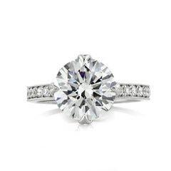 4.03ct Round Brilliant Cut Lab Grown Diamond Engagement Ring
