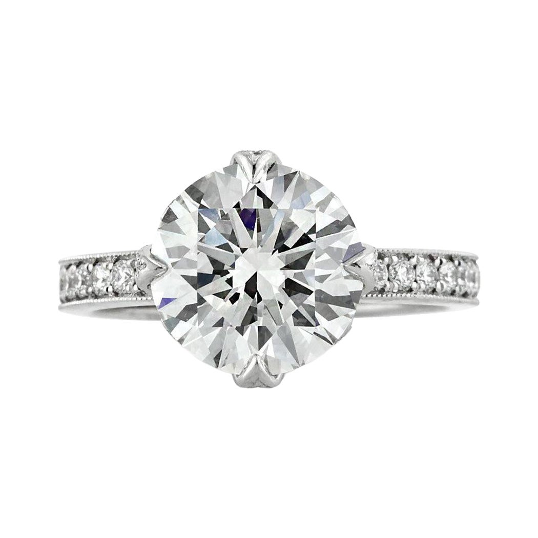 4.03ct Round Brilliant Cut Lab Grown Diamond Engagement Ring