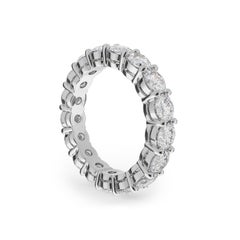 4.04 Carat Diamond Platinum Shared Prong Eternity Band