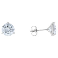 Used 4.04 Carat GIA Certified Diamond Stud Earrings