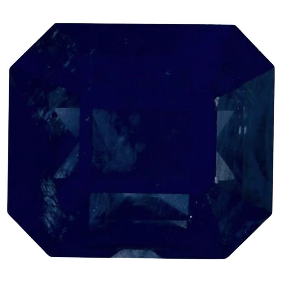 4.04 Ct Blue Sapphire Octagon Cut Loose Gemstone For Sale