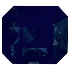 Pierre précieuse taille octogonale saphir bleu 4.04 carat
