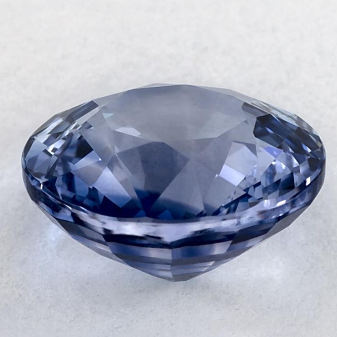 4.04 carati di zaffiro blu rotondo sfuso In condizioni Nuovo in vendita a Fort Lee, NJ