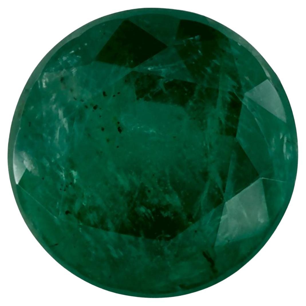 4.04 Ct Emerald Round Loose Gemstone