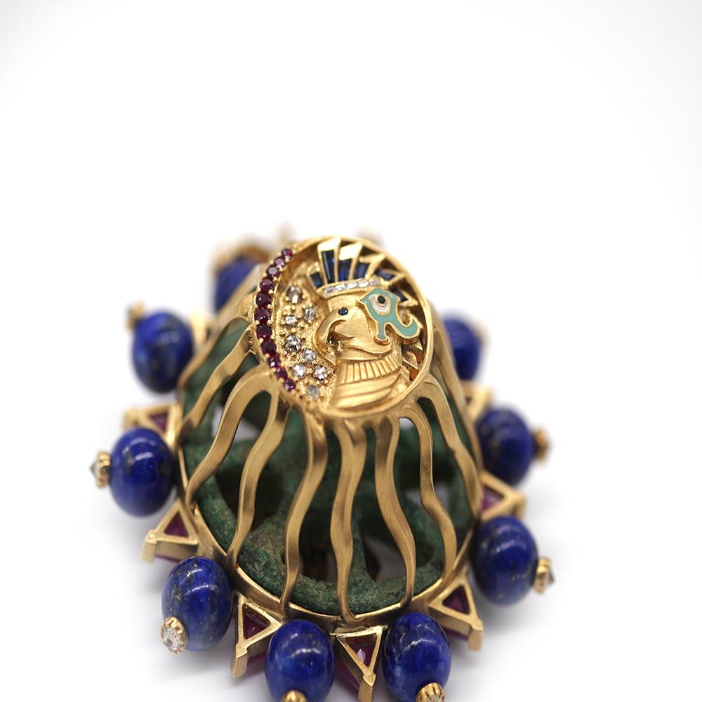 40.48 Carat Lapis Ancient Bactrian Seal Pendant In New Condition For Sale In Secaucus, NJ