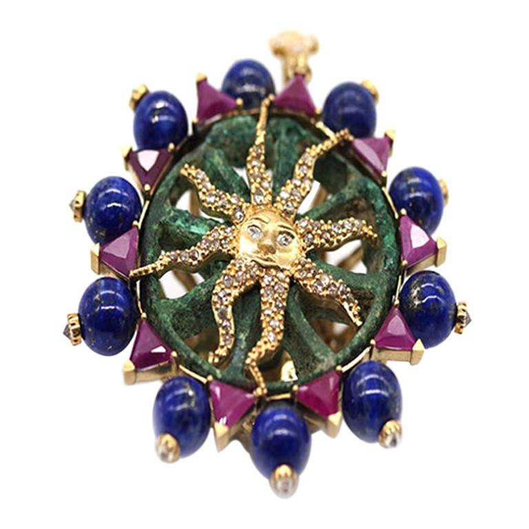 40,48 carati di Lapis Antico Ciondolo del Sigillo Bactriano in vendita