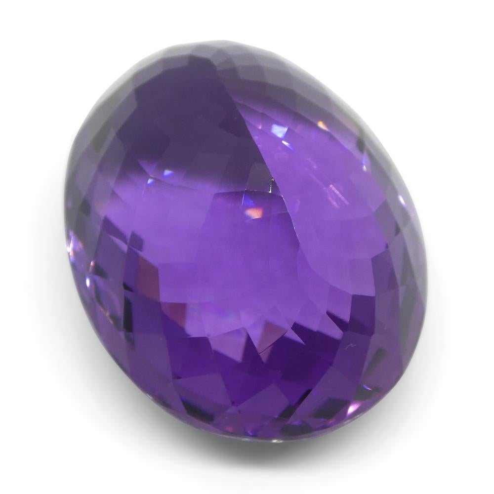 40.48 Ct Oval Checkerboard Amethyst In New Condition For Sale In Toronto, Ontario