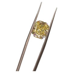 4,04cts Fancy Intense Yellow VS1 Schliff-rechteckiger Diamant