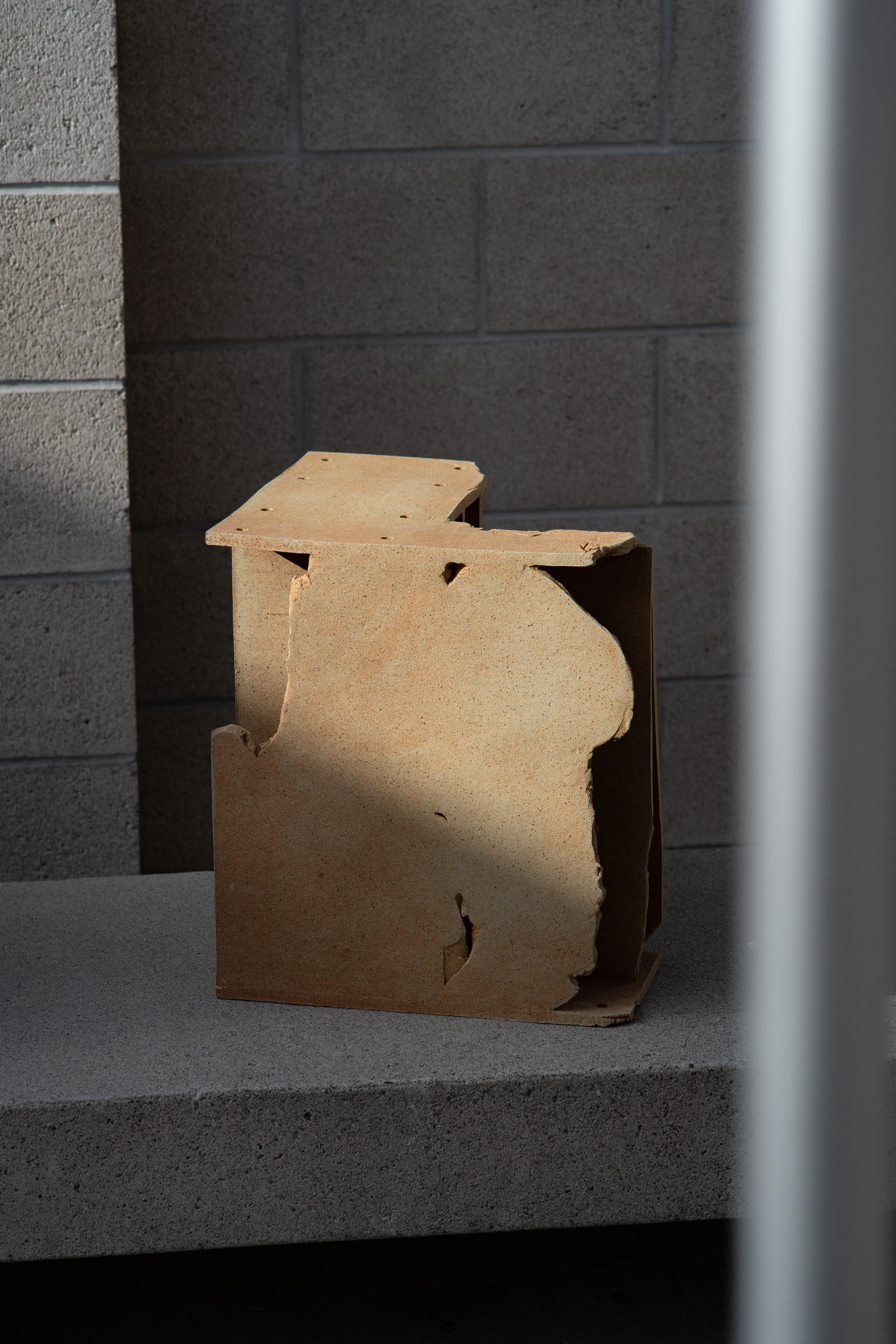 Bookcase Modular Clay Blocks Unique Piece Handcrafted 405–A by Turbina studio For Sale 4