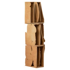Bookcase Modular Clay Blocks Unique Piece Handcrafted 405–A by Turbina studio