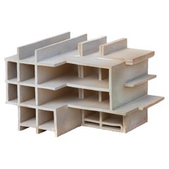 Storage Piece Biege Clay Blocks Handcrafted 405–B by Turbina Studio