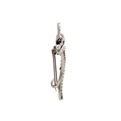 4.05 Carat Circular Brilliant Cut and Baguette Diamond Platinum Pin Brooch