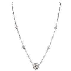 4.05 Carat Diamond Solitaire Necklace