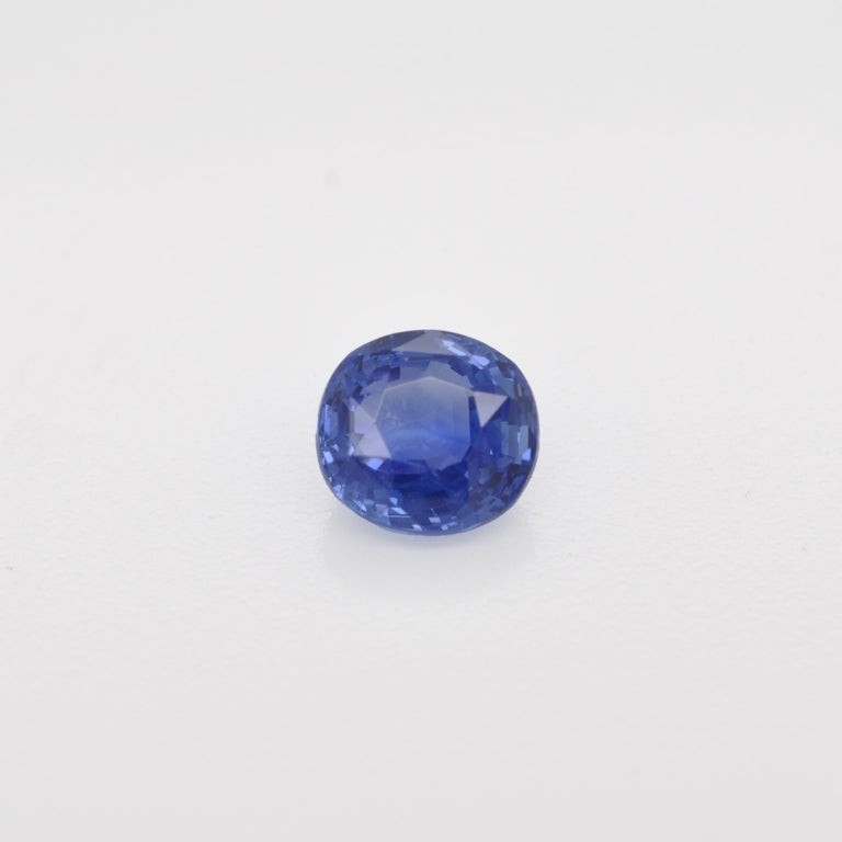 Saphirs Bleus Naturels Du Sri Lanka 7x6 Mm Ovales - 2,15 CTS, Chauffés, Avec Inclusions