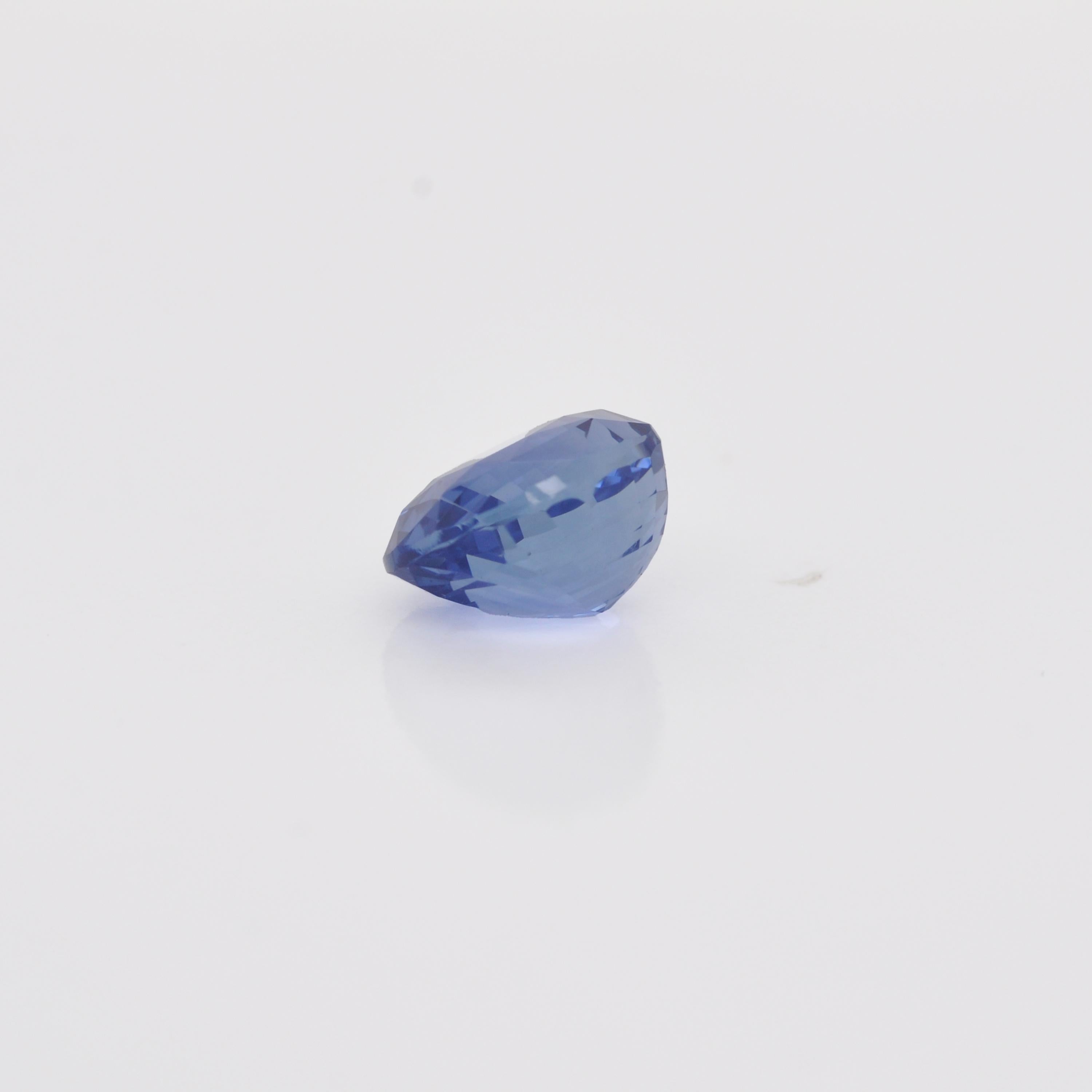 Oval Cut 4.05 Carat Natural Ceylon Sri Lanka Blue Sapphire Oval Gemstone For Sale